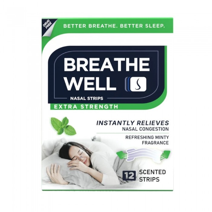 Breathe Well Nasal Strips 12's Extra Strength for nose strip, nasal strip