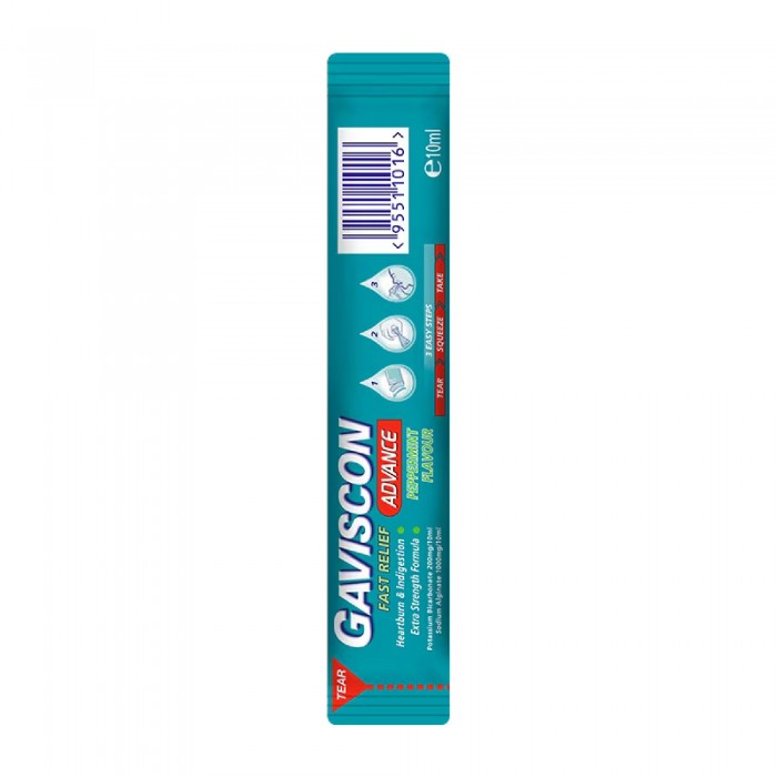Gaviscon Advance Liquid Sachet 10ml for Heartburn, Indigestion