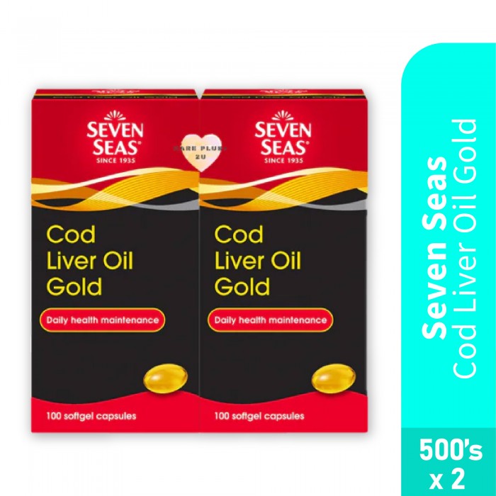 [FOC] SEVEN SEAS COD LIVER OIL GOLD 500'S X 2