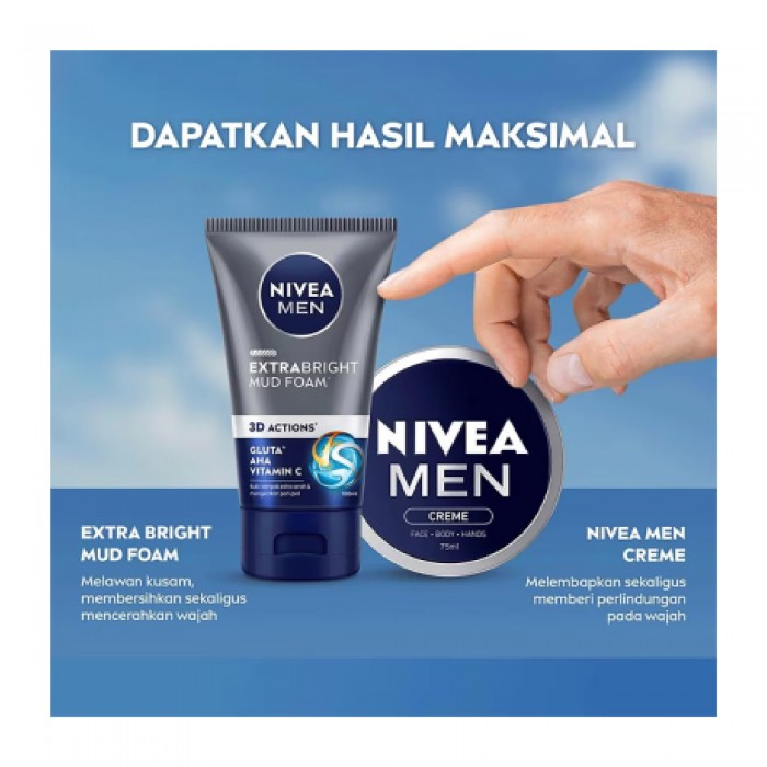 NIVEA  MEN EXTRA EXTRA BRIGHT MUD FOAM 100G  (81775)