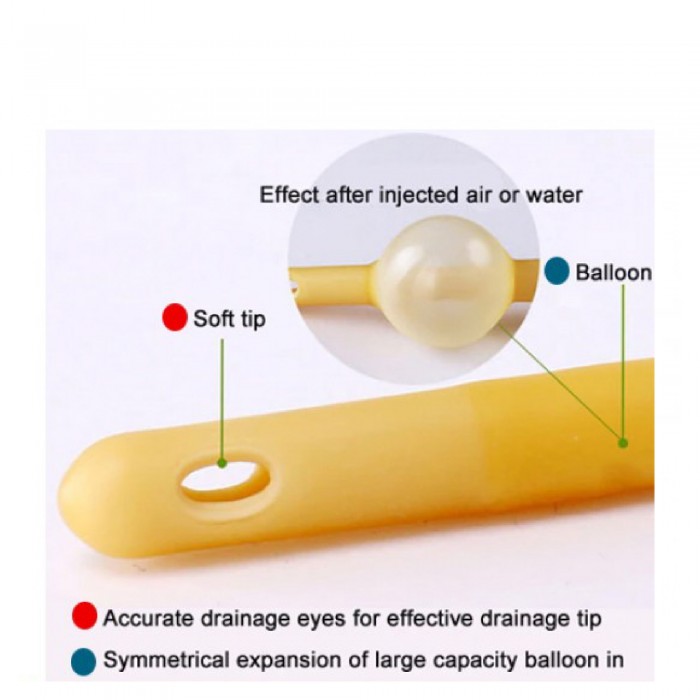 Connecx Uronecx Latex 2way Foley Catheter Hard Valve 1's for Urinary Drainage