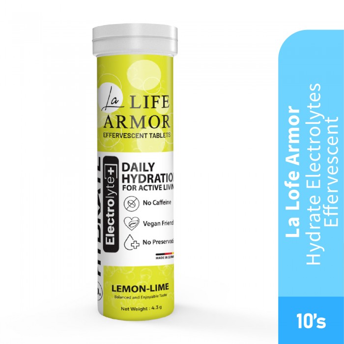 LA LIFE ARMOR HYDRATE ELECTROLYTES EFFERVESCENT 10'S