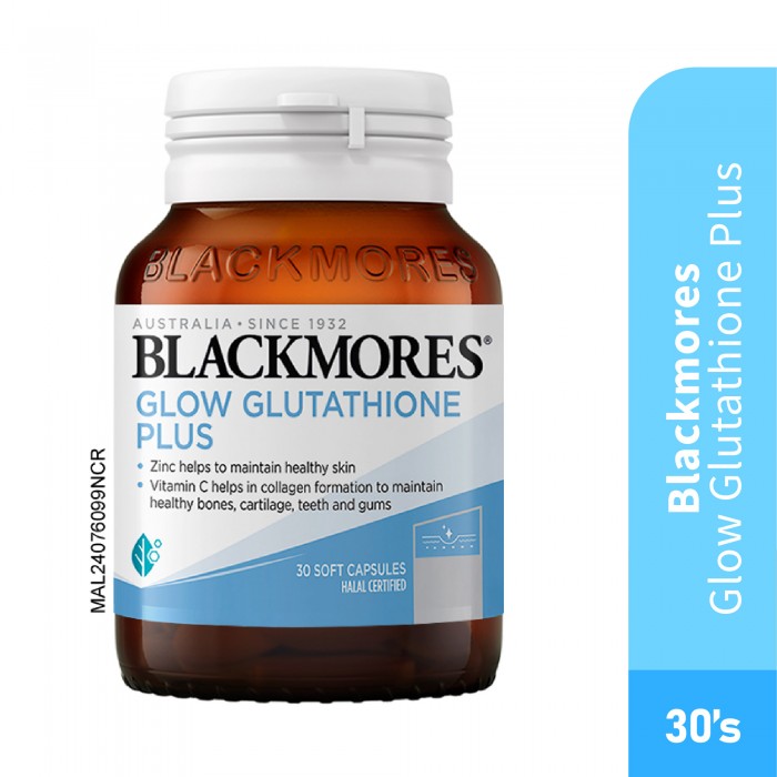 BLACKMORES Glow Gluthathione Plus 30's for Glutathione Supplement, Vitamin C