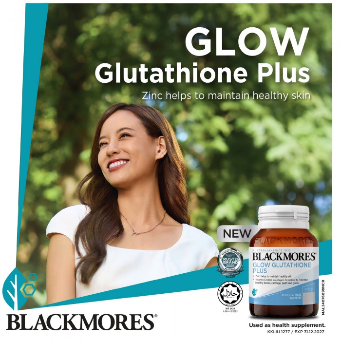 BLACKMORES Glow Gluthathione Plus 30's for Glutathione Supplement, Vitamin C
