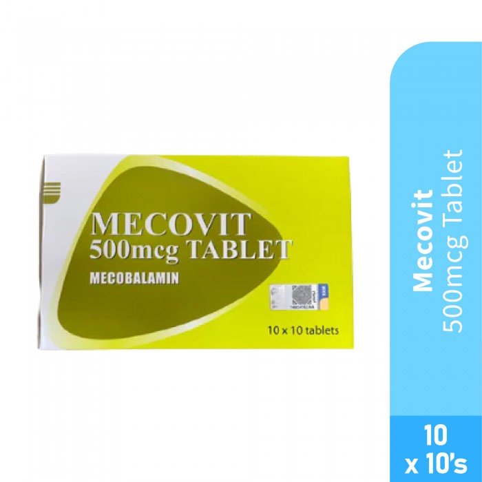 MECOVIT Tablet 500mcg 10 x 10's for Nerve Supplement, Vitamin B12