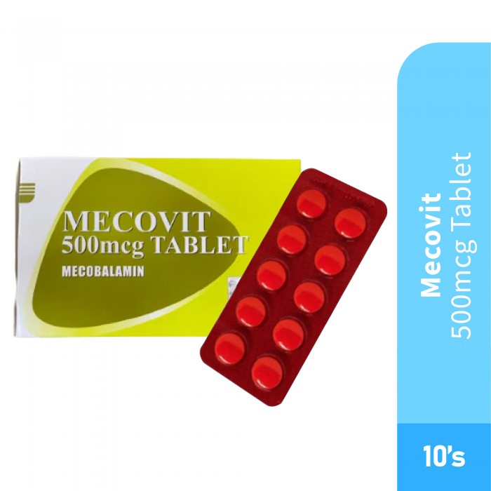 MECOVIT Tablet 500mcg 10's for Nerve Supplement, Vitamin B12