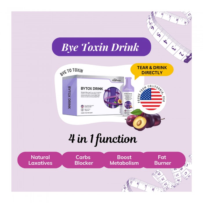 ELDON Nutrition Bytox Drink 7's for Fiber, Fat Burner, Prune Juice
