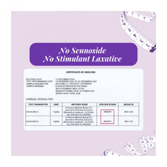 ELDON Nutrition Bytox Drink 7's for Fiber, Fat Burner, Prune Juice