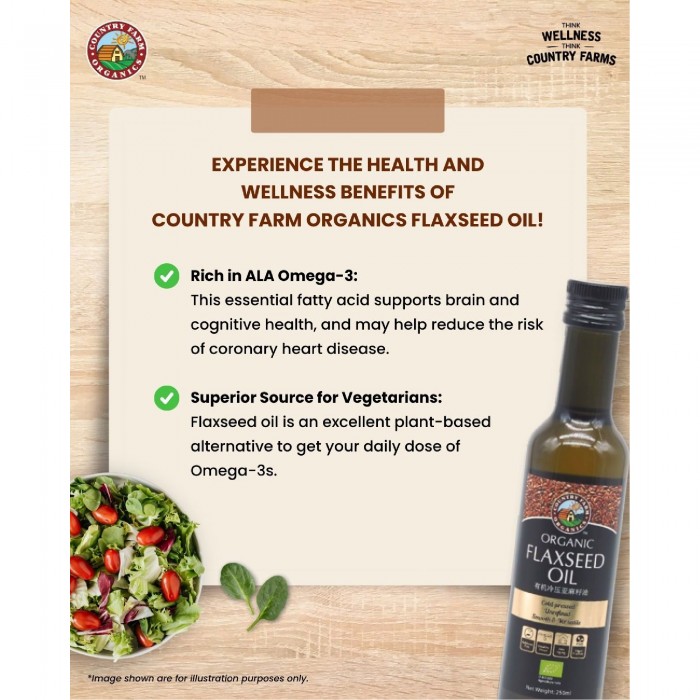 COUNTRY FARM Organic Flaxseed Oil 250ml