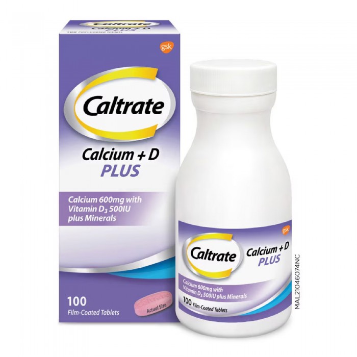CALTRATE Calcium + D Plus (Purple) 100's for Bone, Muscle, Calcium, Vitamin D