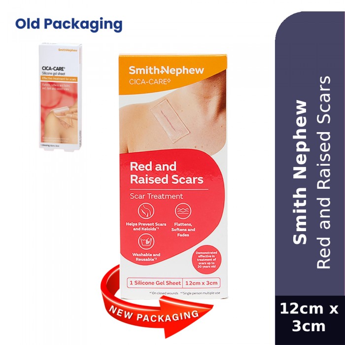 SMITH & NEPHEW CICA-CARE Silicone Gel Sheet (12CM X 3CM) 1'S