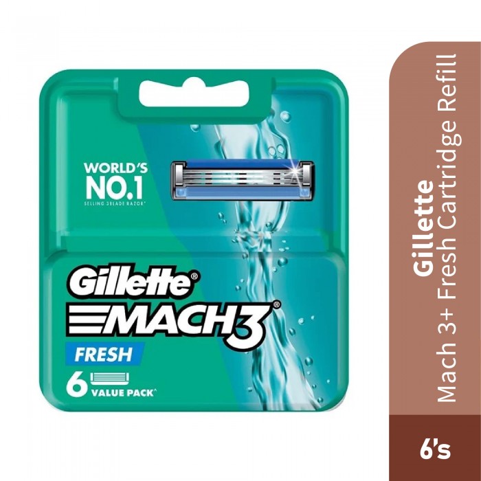 GILLETTE MACH 3 BLADES FRESH 6'S REFILL