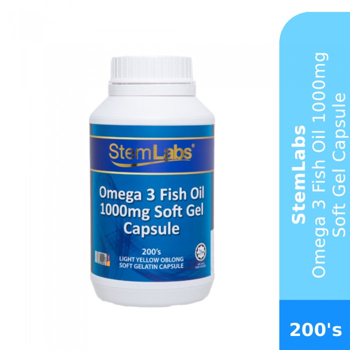STEMLABS Omega 3 Fish Oil 1000mg Soft Gel 200's