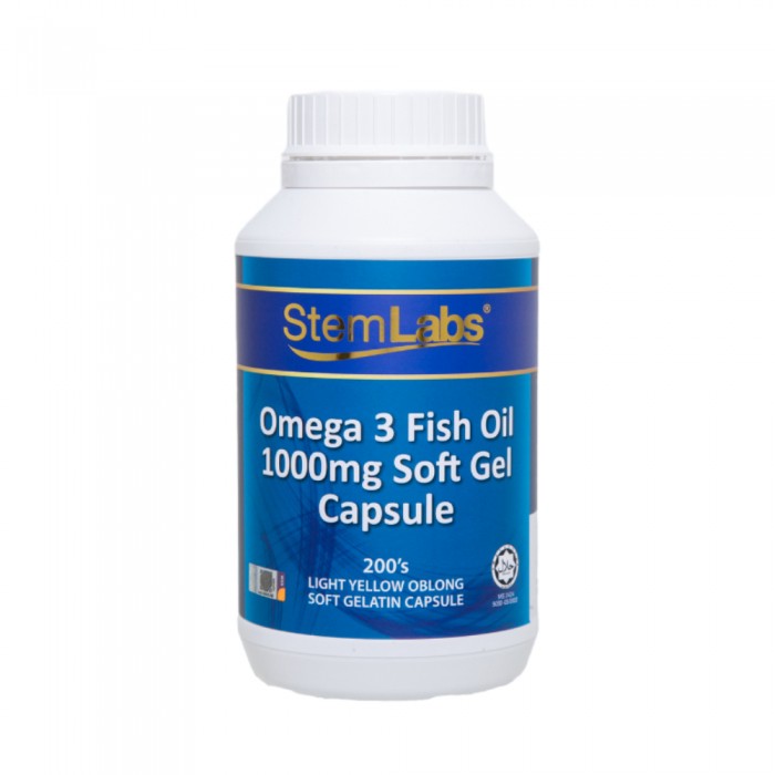 STEMLABS Omega 3 Fish Oil 1000mg Soft Gel 200's