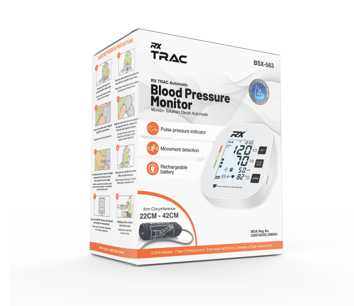 RX TRAC AUTOMATIC BLOOD PRESSURE MONITOR (BSX-563)