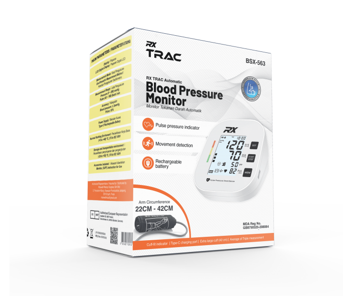 RX TRAC AUTOMATIC BLOOD PRESSURE MONITOR (BSX-563)