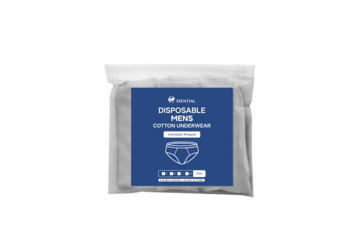 ESENTIAL Disposable Mens Cotton Underwear (3pcs) - XL for Men