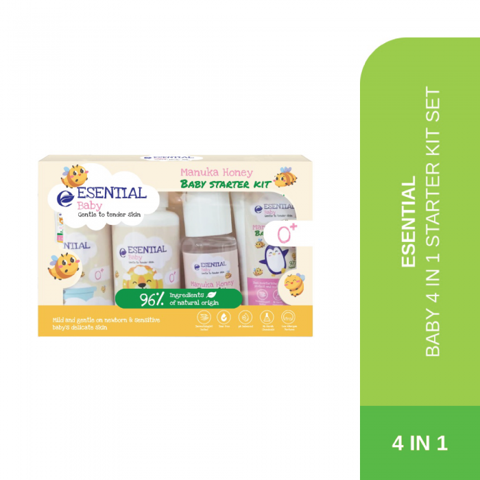 ESENTIAL BABY 4 in 1 Starter Kit Set for Baby, Baby bath, Baby wash