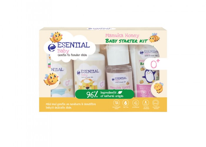 ESENTIAL BABY 4 in 1 Starter Kit Set for Baby, Baby bath, Baby wash