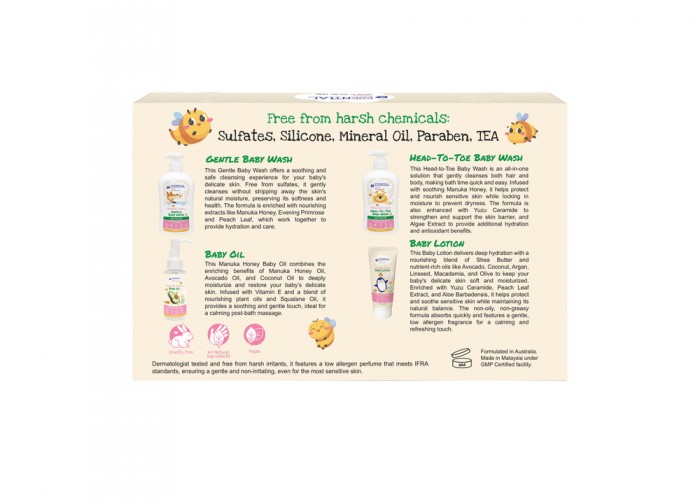 ESENTIAL BABY 4 in 1 Starter Kit Set for Baby, Baby bath, Baby wash