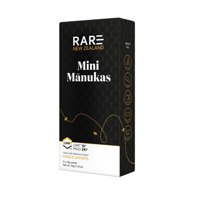 RARE NEW ZEALAND Mini Manukas UMF 10+ MGO261+ 12G X 3 for Manuka Honey