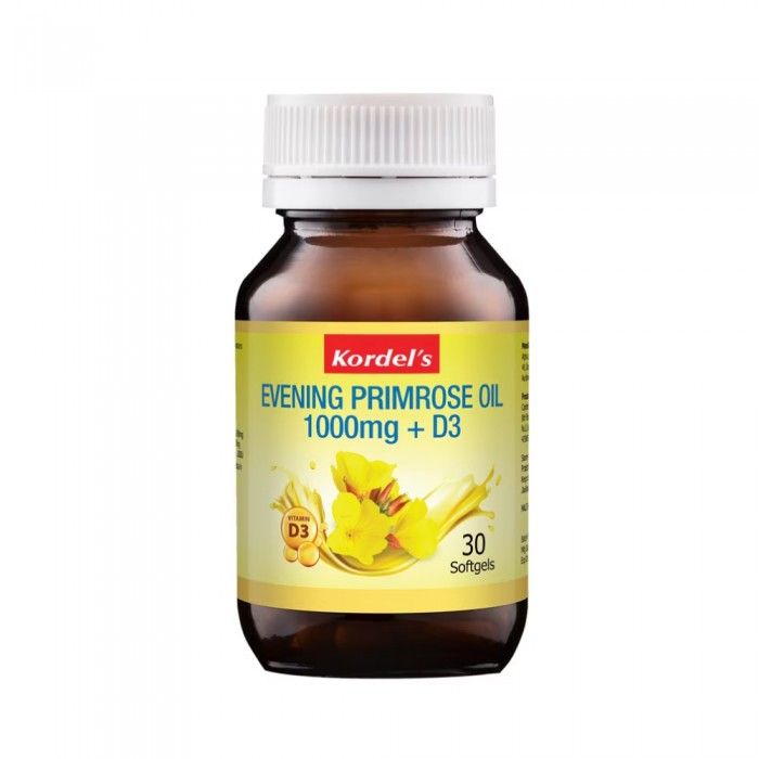 KORDEL'S EPO 1000mg + D3 30's with Evening Primrose Oil, Vitamin D3 ...