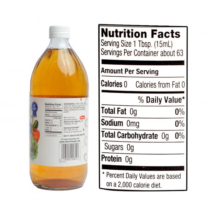 HEINZ Organic Apple Cider Vinegar 946ml - Cuka Epal Organik Halal For Weight Loss 有机 蘋果醋