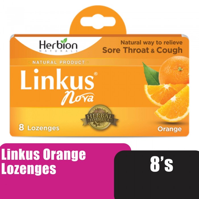 LINKUS Orange Lozenges 8's