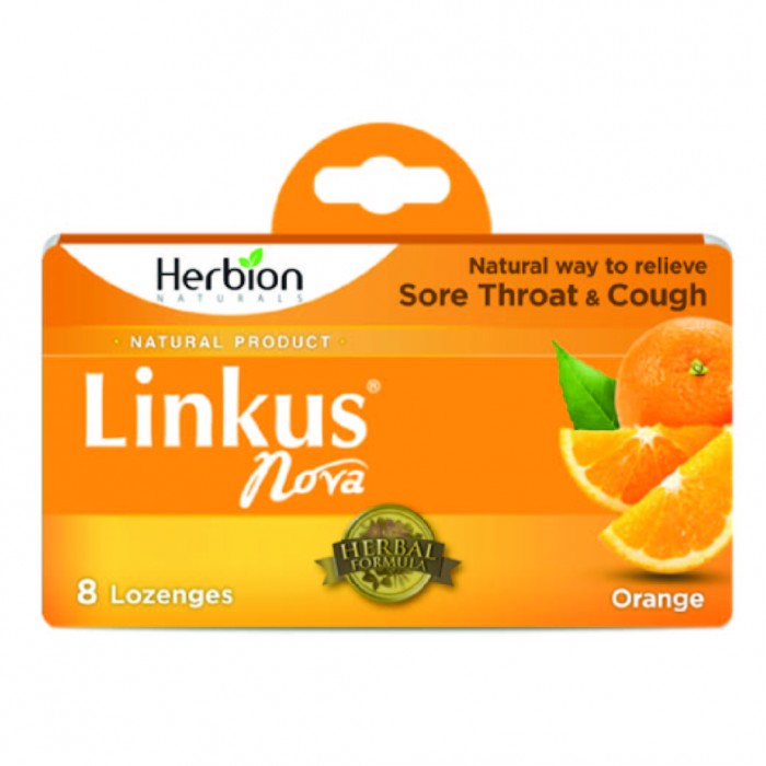 LINKUS Orange Lozenges 8's