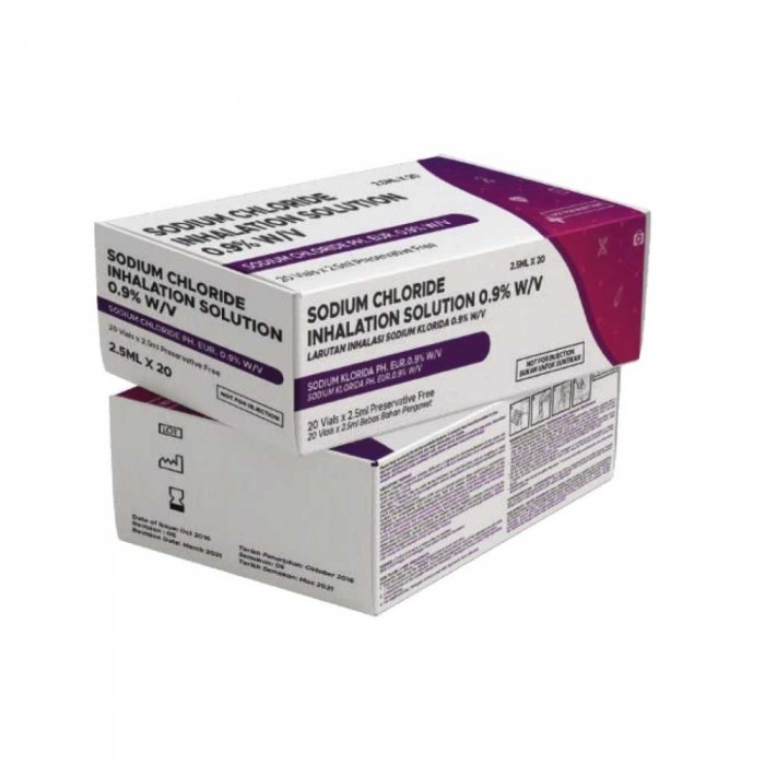 Sodium Chloride Inhalation Soltion 0.9% W/V 2.5ml X 20 Vials for ...