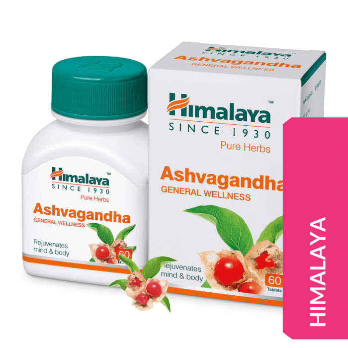 Himalaya Ashvagandha 60's x 2 (fatigue wellness)