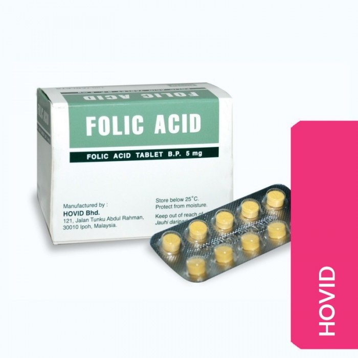 HOVID FOLIC ACID 5MG 100's