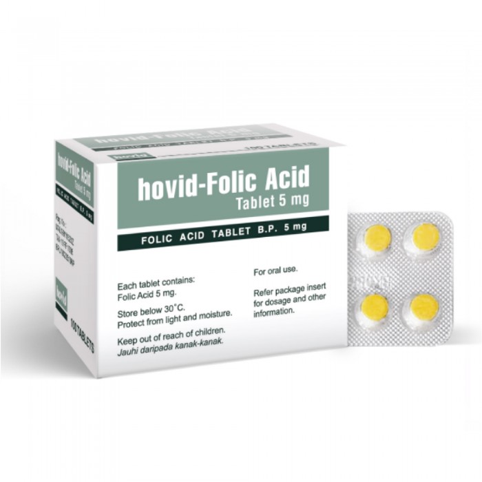 HOVID Folic Acid 100's Acid Folic For Pregnant, Folic Acid, Folic Acid Pregnant, Asid Folic, 叶酸