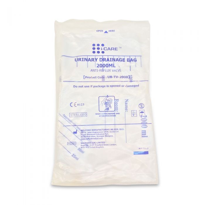 I-CARE URINARY DRAINAGE BAG 2000ML(UB-TV-2000)HNB