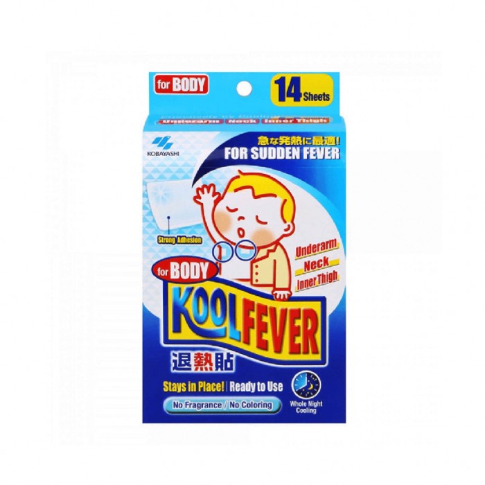 KOOLFEVER Body 14's for Fever, Cool Fever for Adult, Kids & Baby, Kool Fever with Cooling Effect, Cool Temperature, 退热贴