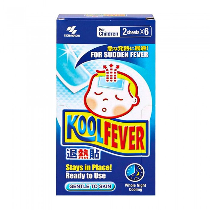 KOOLFEVER Children 12's for Fever, Cool Fever for Kids, Kool Fever with Cooling Effect, 退热贴