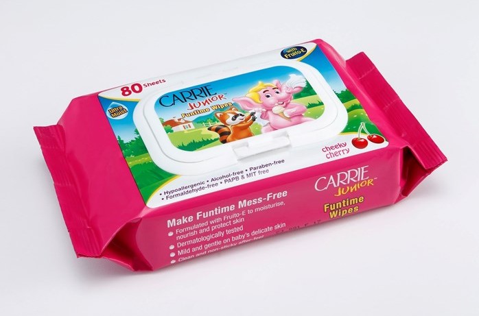 Carrie Junior Funtime Wipes 80'S - Cheeky Cherry