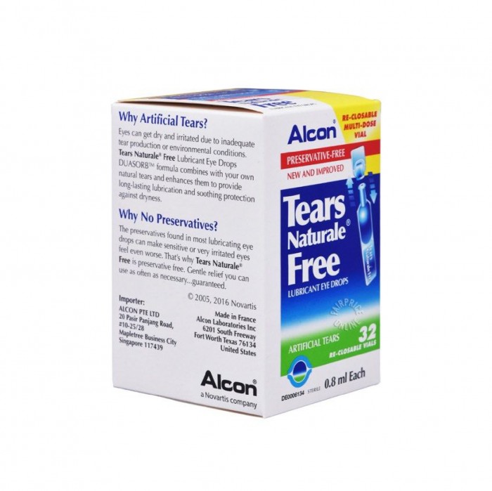 ALCON Tears Naturale Free 32's x 0.8ml - Eye Drop, Eye Lubricant, Eye Drops for Dry Eye