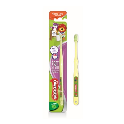 KODOMO LION Toothbrush - SOFT & SLIM (1s) (6MTHS - 2YRS)[Teeth Whitening Toothbrush Soft/ Berus Gigi Soft Pemutih Gigi]