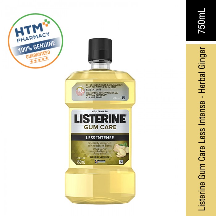 Listerine Gum Care Less Intense - Herbal Ginger 750ML