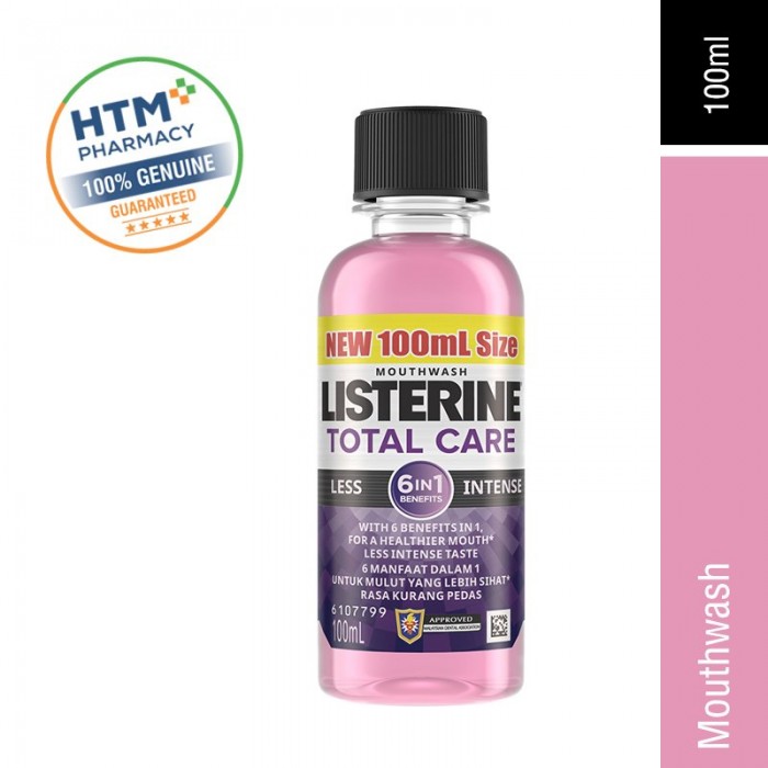 Listerine Total Care Less Intense 6 In 1 Mouthwash 100ml