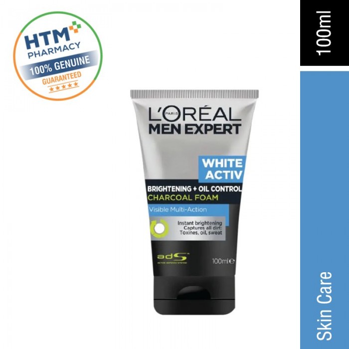 Loreal Men Expert White Activ Charcoal Foam 100ML