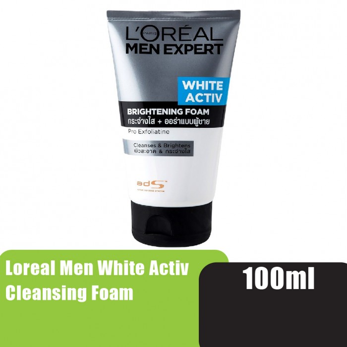 L'oreal Men White Activ Cleansing Foam 100ML