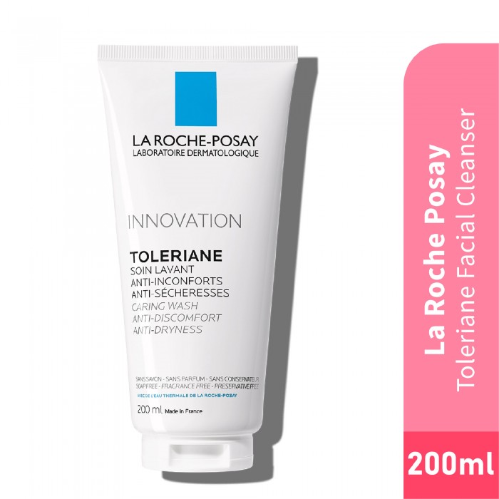 LA ROCHE POSAY Toleriane Caring Wash Anti-Discomfort Facial Cleanser 200ml - For Normal, Sensitive Dry Skin 洗臉霜