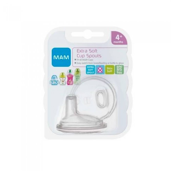 MAM Baby Extra Soft Cup Spout For 4+ Months-Baby Feeding , Spout Cup, Baby Accessories