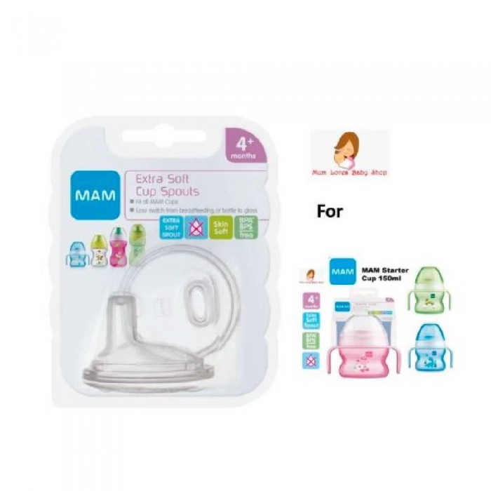 MAM Baby Extra Soft Cup Spout For 4+ Months-Baby Feeding , Spout Cup, Baby Accessories