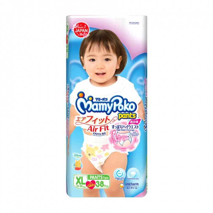 Mamypoko Air Fit Pampers Pant for baby girls 38's - XL size/ Premium quality Pempes baby made in Japan