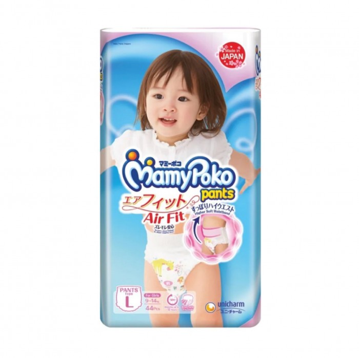 Mamypoko Air Fit Pampers Pant for baby girls 44's - L size/ Premium quality Pempes baby made in Japan