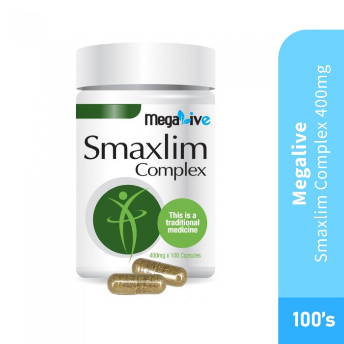 MEGALIVE Smaxlim Complex 400mg 100's X 2 Slimming Product Lulus KKM, Supplement Kurus