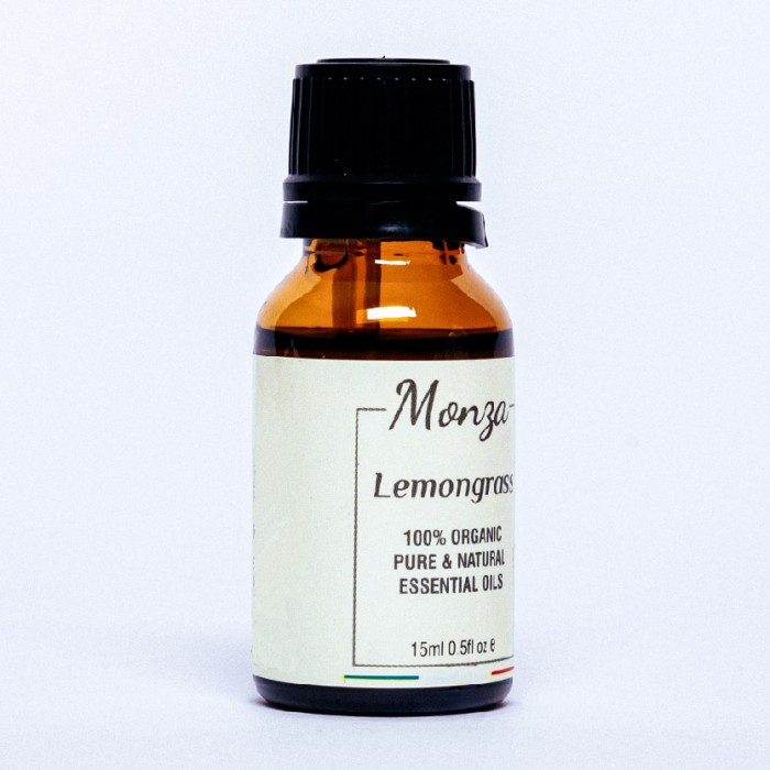 Monza Lemongrass Essential Oil 15ml - Aromatherapy Diffuser Humidifier, Minyak Urut Aromaterapi